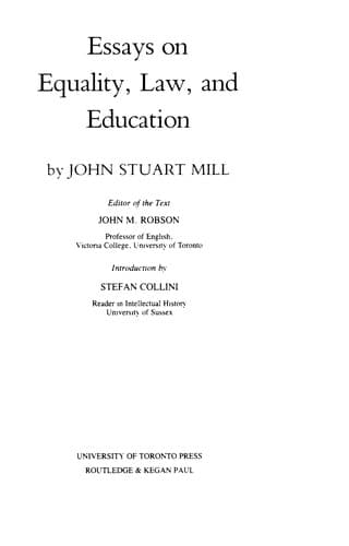 Collected Works of John Stuart Mill