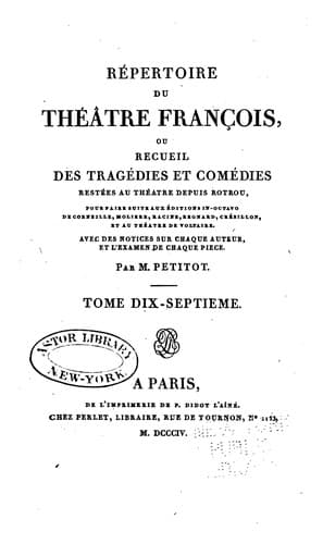 Répertoire du Théâtre François