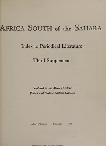 Africa south of the Sahara