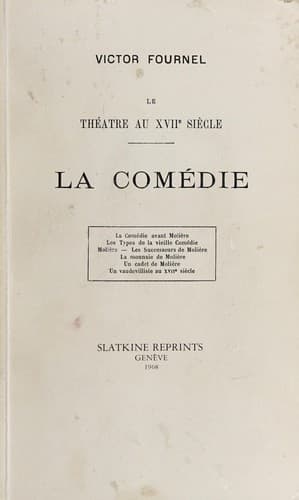Le Theatre au XVIIe siecle