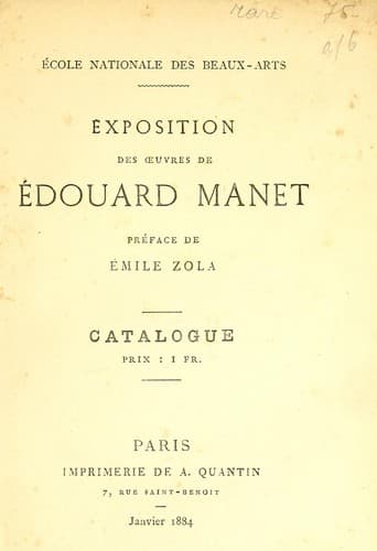 Exposition des oeuvres de Édouard Manet