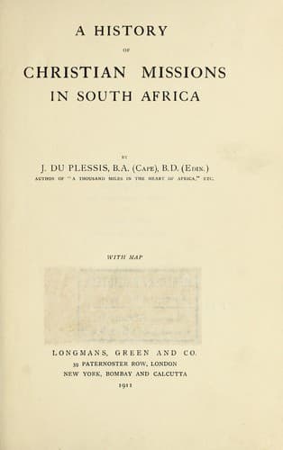A history of Christian missions in South Africa