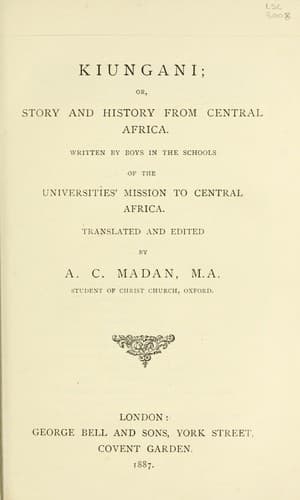 Kiungani; or, story and history from Central Africa