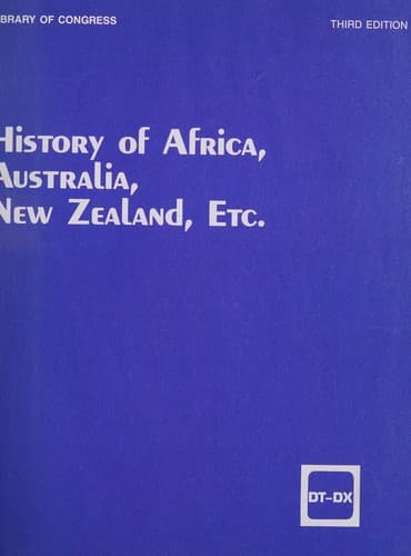 Classification. Class D. Subclasses DT-DX. History of Africa, Australia, New Zealand, etc