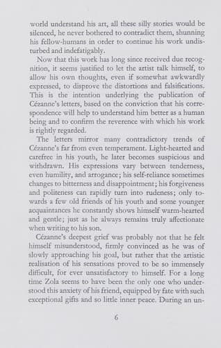 Paul Cézanne, letters