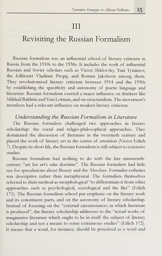 Narrative strategies in African folktales