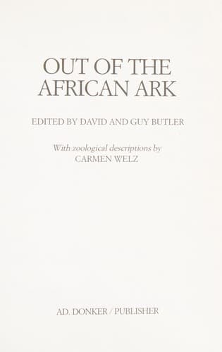 Out of the African ark