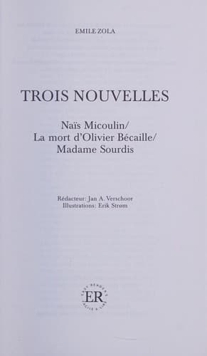 Trois nouvelles