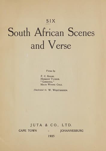 Six South African scenes and verse