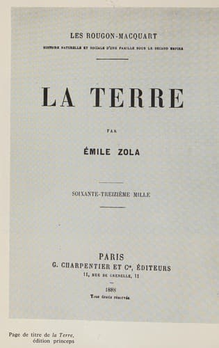 "La terre" de Zola et "Trente arpents" de Ringuet