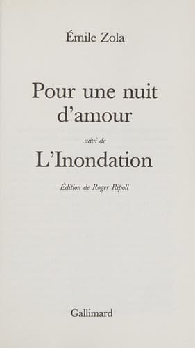 Pour une nuit d'amour