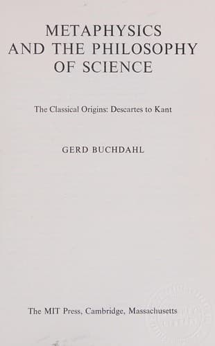 Metaphysics and the philosophy of science