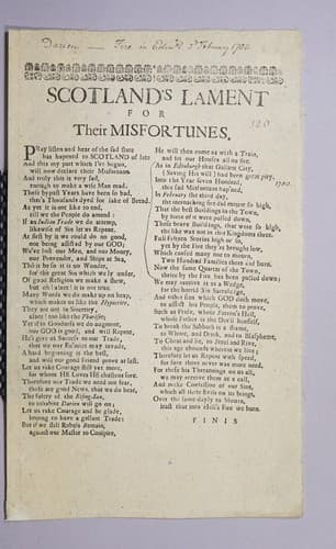 Scotland's lament for their misfortunes..