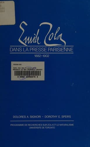 Emile Zola dans la presse parisienne (1882-1902)