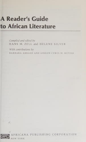 A reader's guide to African literature