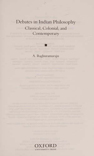 Debates in Indian Philosophy