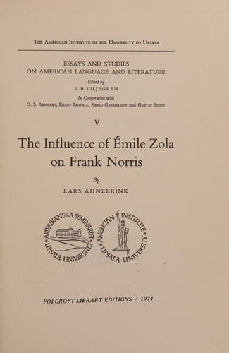 The influence of Émile Zola on Frank Norris