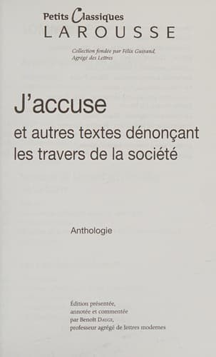 "J'accuse" et autres textes citoyens (Petits Classiques Larousse) (French Edition)
