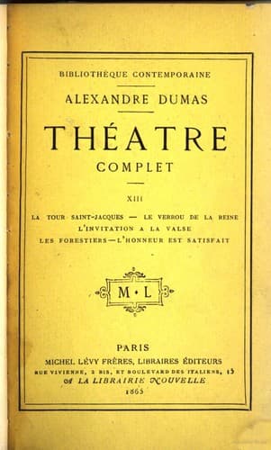 Théâtre complet de Alex. Dumas -- Treizième série