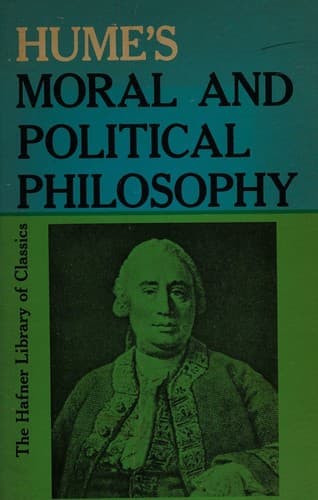 Hume's moral and political philosophy ; (The Hafner library of classics)