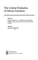 The critical evaluation of African literature