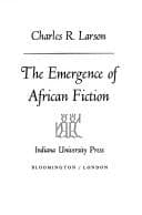 The emergence of African fiction