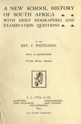 A new school history of South Africa