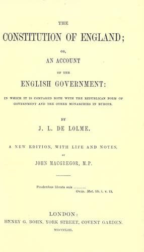 Constitution de l'Angleterre