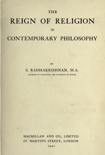 The reign of religion in contemporary philosophy