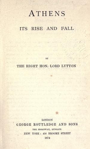 Athens, its rise and fall