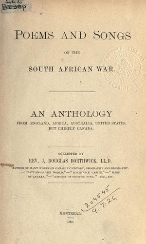 Poems and songs on the South African War
