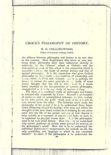 Croce's philosophy of history
