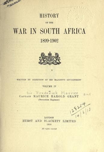 History of the war in South Africa, 1899-1902