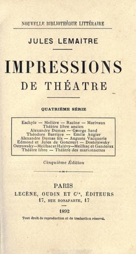 Impressions de théatre