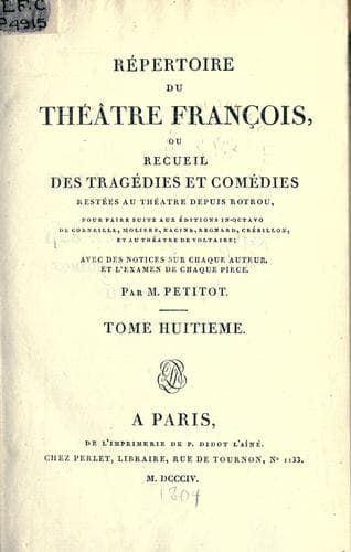 Répertoire du théâtre françois