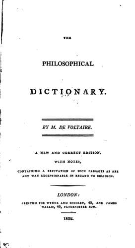 Dictionnaire philosophique