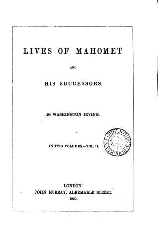 Lives of Mahomet and his successors
