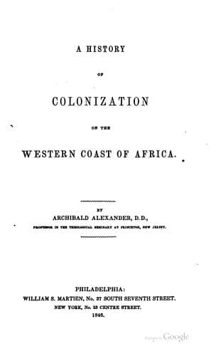 A history of colonization on the western coast of Africa