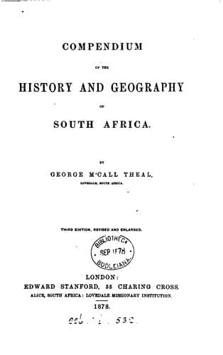 Compendium of the history and geography of South Africa