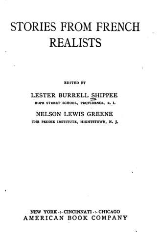 Stories from French realists