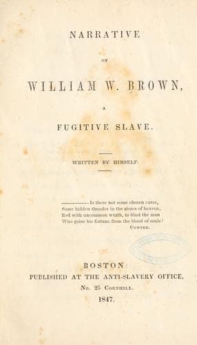 Narrative of William W. Brown