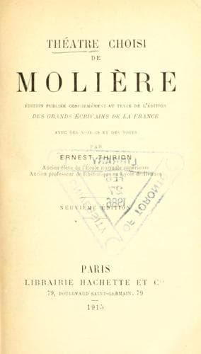 Théatre choisi de Molière