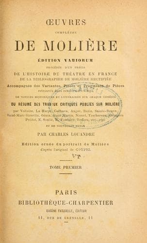 uvres complètes de Molière