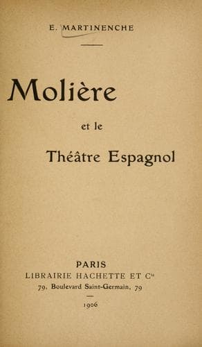Molière et le théâtre espagnol