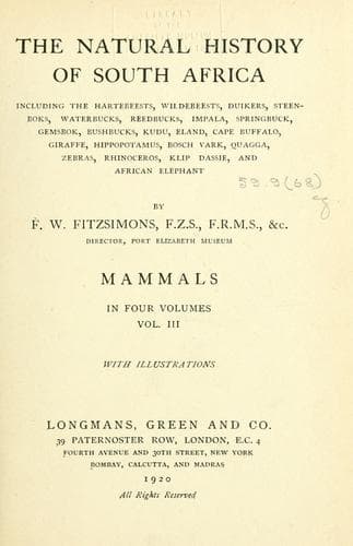 The natural history of South Africa