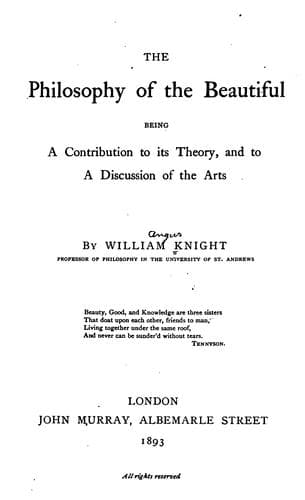 The Philosophy of the Beautiful ..