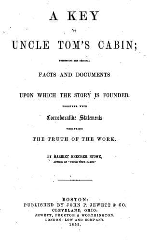 Key to Uncle Tom's cabin