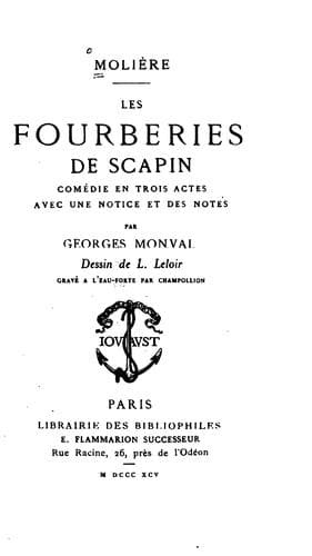 Les fourberies de Scapin: comédie