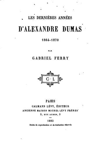 Les dernières années d'Alexandre Dumas, 1864-1870