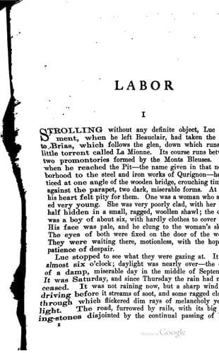 Travail: Labor; a Novel